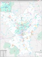 Birmingham Hoover Metro Area Wall Map